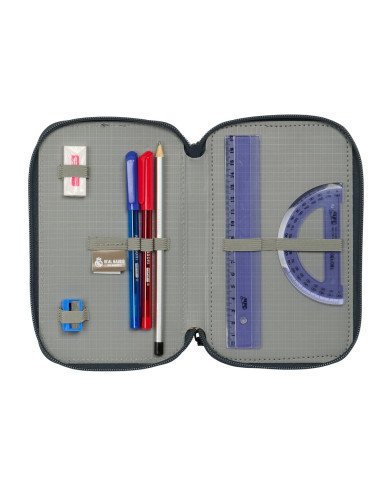 Plumier Triple 37 Pcs Real Madrid Equip. 25/26 | Reino Escolar: Mochilas y Regalos