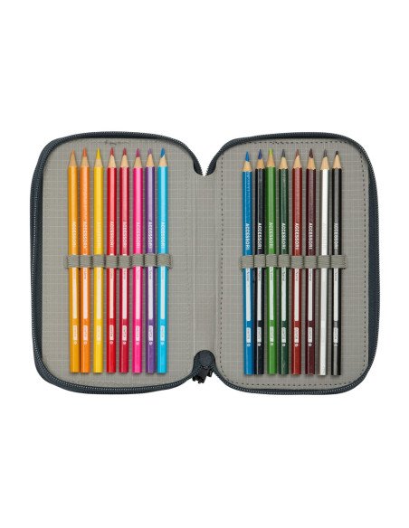 Plumier Triple 37 Pcs Real Madrid Equip. 25/26 | Reino Escolar: Mochilas y Regalos