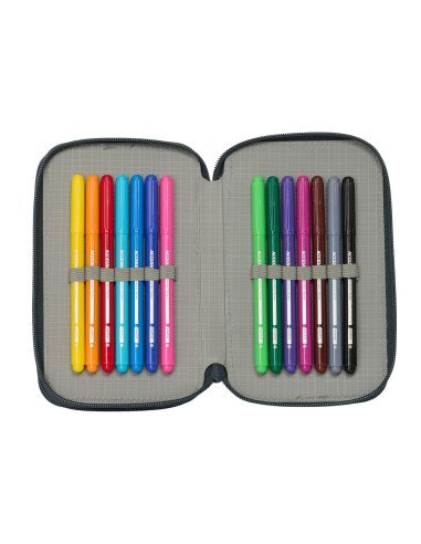 Plumier Triple 37 Pcs Real Madrid Equip. 25/26 | Reino Escolar: Mochilas y Regalos