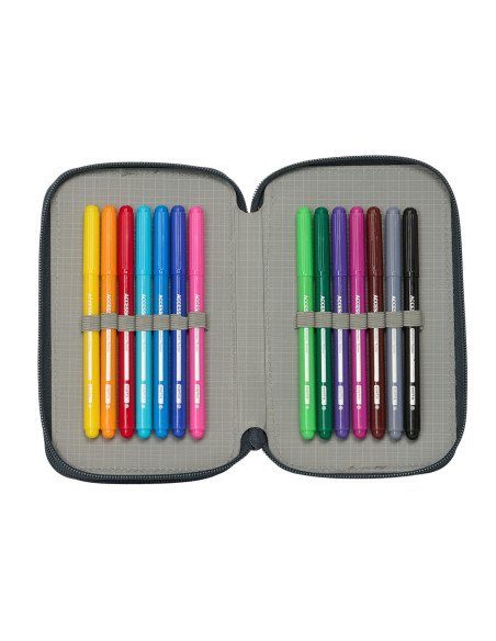 Plumier Triple 37 Pcs Real Madrid Equip. 25/26 | Reino Escolar: Mochilas y Regalos