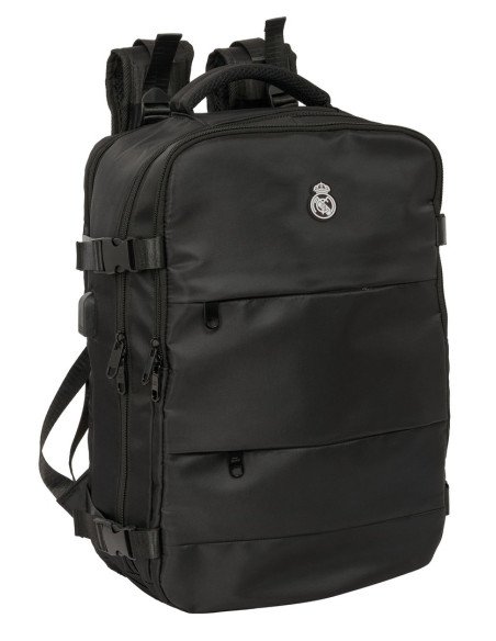 Mochila Viaje Cabina Portatil 15.6'' Real Madrid Negra | Reino Escolar: Mochilas y Regalos