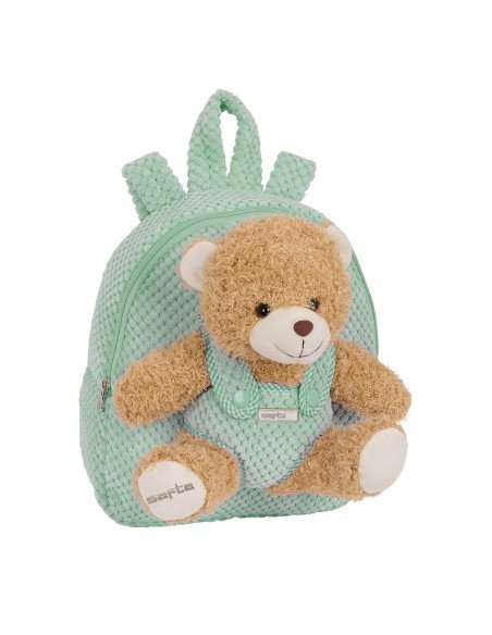 Mochila Preescolar Con Osito Safta Turquesa | Reino Escolar: Mochilas y Regalos