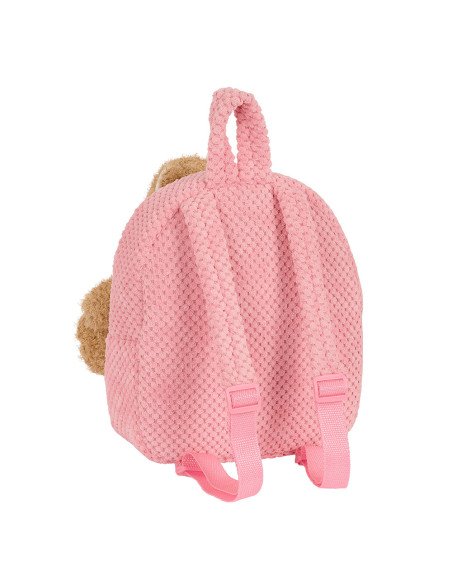 Mochila Preescolar con Osito SAFTA Rosa | Reino Escolar