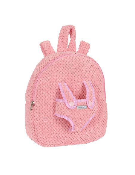 Mochila Preescolar con Osito SAFTA Rosa | Reino Escolar