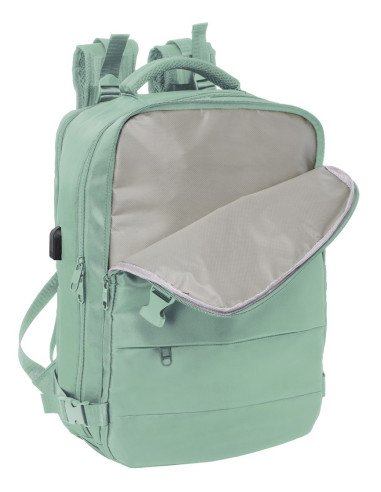 Mochila Viaje Cabina Portatil 15.6'' Safta "Verde Pastel" | Reino Escolar: Mochilas y Regalos