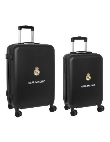 Set 2 Trolleys Cabina 20"+ Mediano 24" Real Madrid 2 Equipacion 23/24 | Reino Escolar: Mochilas y Regalos