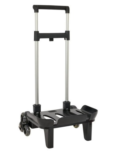 Carro Por. Ple. Triple Rueda Negro | Reino Escolar: Mochilas y Regalos