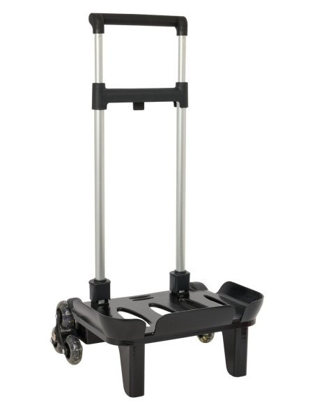 Carro Por. Ple. Triple Rueda Negro | Reino Escolar: Mochilas y Regalos