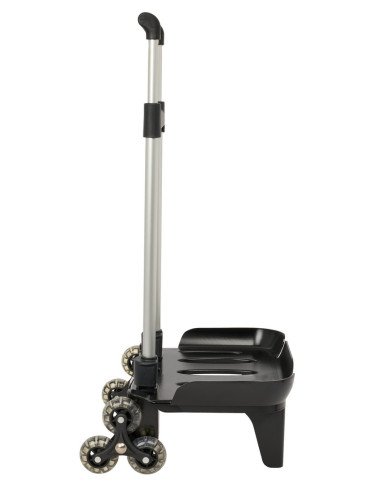 Carro Por. Ple. Triple Rueda Negro | Reino Escolar: Mochilas y Regalos