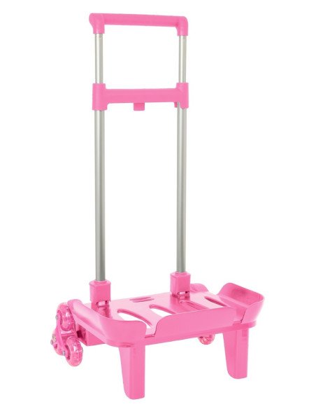 Carro Por. Ple. Triple Rueda Rosa Claro | Reino Escolar: Mochilas y Regalos
