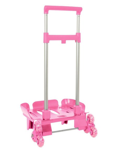 Carro Por. Ple. Triple Rueda Rosa Claro | Reino Escolar: Mochilas y Regalos