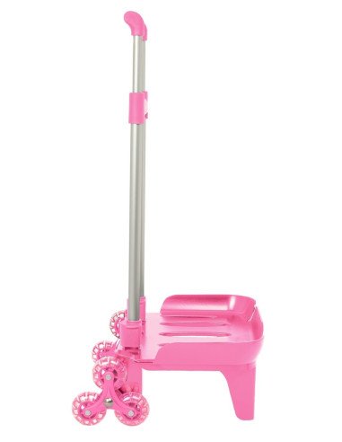 Carro Por. Ple. Triple Rueda Rosa Claro | Reino Escolar: Mochilas y Regalos