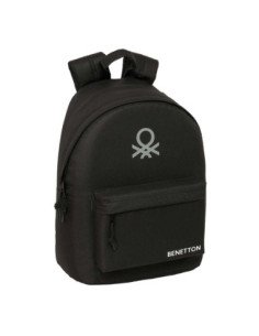 Mochila Para Portatil 14.1" Benetton Basics "Negro" | Reino Escolar: Mochilas y Regalos