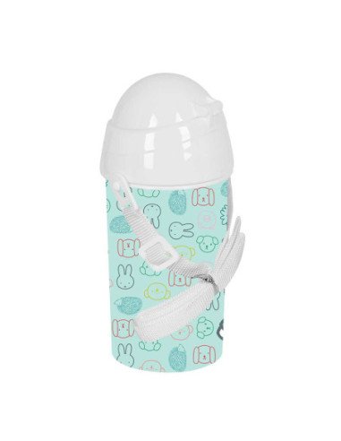 Botella 500 ml Apertura Automática con Pajita Miffy "Friends"