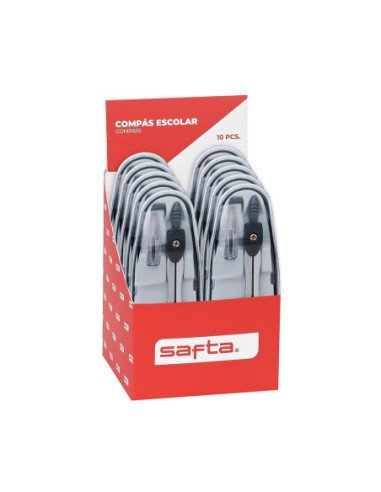 Expositor 10 piezas Compás SAFTA | Reino Escolar