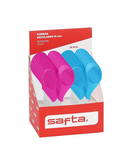 Expositor 20 piezas Tijera Escolar 13 cm SAFTA | Reino Escolar