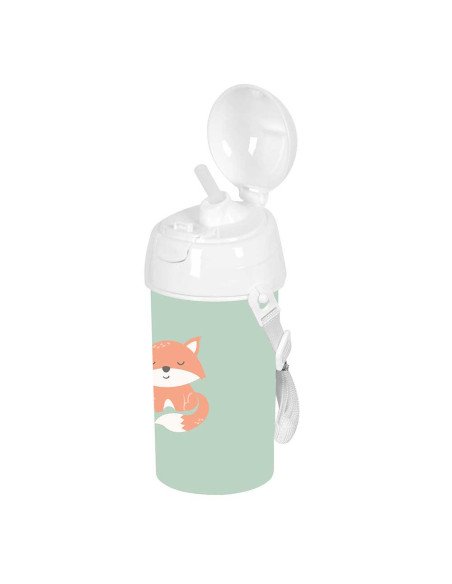 Botella 500 ml con Pajita Automática SAFTA Preescolar "Zorrito"