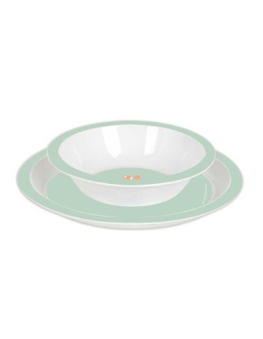 Set de Platos Cubiertos y Vaso SAFTA Preescolar "Zorrito"