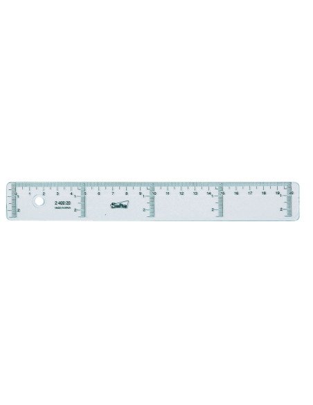 Regla de 20 cm.Cristal | Reino Escolar