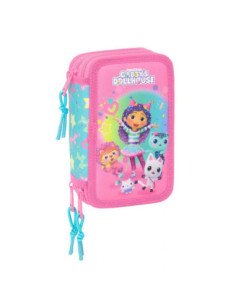Plumier Triple 37 Pcs Gabby'S Dollhouse "Confetti" | Reino Escolar: Mochilas y Regalos