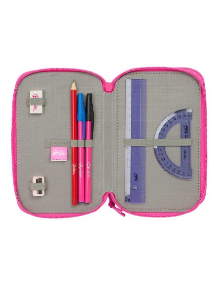 Plumier Triple 37 piezas Barbie | Reino Escolar