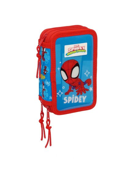 Plumier Triple 37 piezas Spidey | Reino Escolar