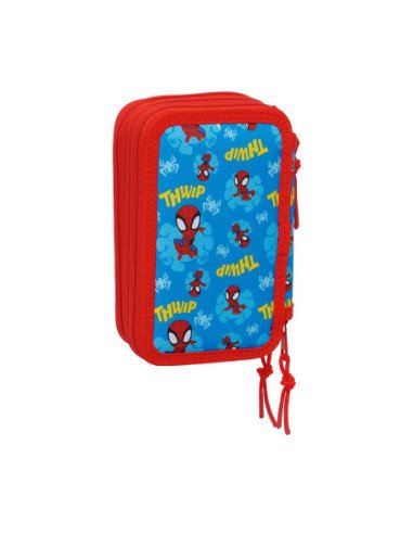 Plumier Triple 37 piezas Spidey | Reino Escolar
