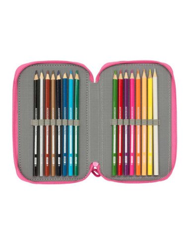 Plumier Triple 37 Pcs Princesas Disney | Reino Escolar: Mochilas y Regalos