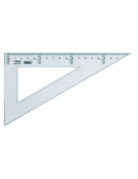 Cartabón de 20 cm. Cristal | Reino Escolar