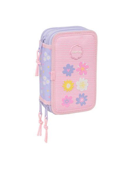 Plumier Triple 37 Pcs Safta "Bouquet" | Reino Escolar: Mochilas y Regalos