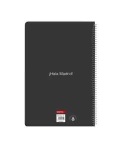 Libreta Folio 80 H. Tapas Duras 1Diseño Real Madrid Equip. 25/26 | Reino Escolar: Mochilas y Regalos 2