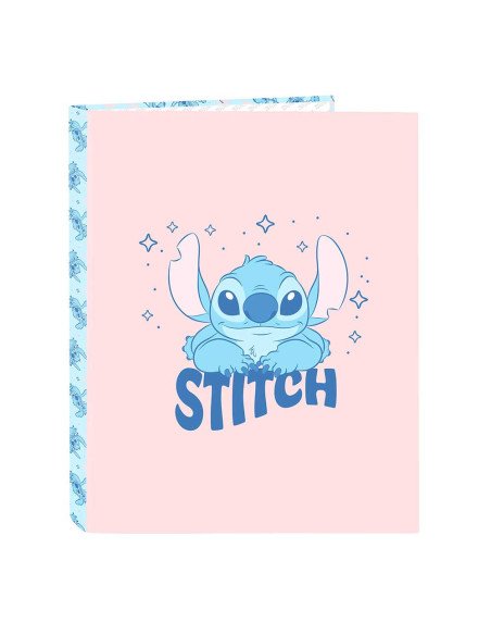 Carpeta Folio 4 Anillas Mixtas Stitch "Ohana" | Reino Escolar