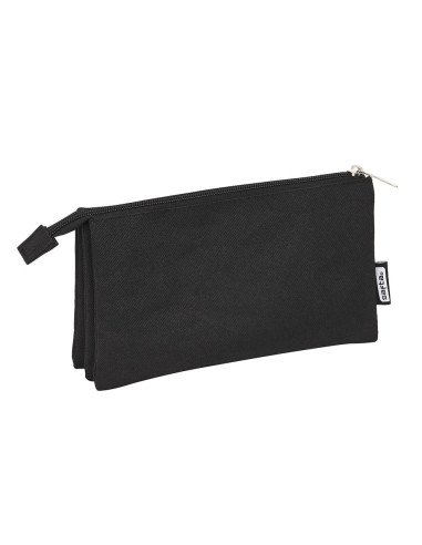 Bolsa Para Lapices Triple Negro | Reino Escolar: Mochilas y Regalos