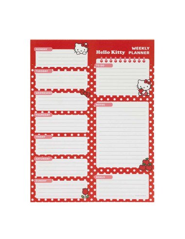 Planing Semanal Hello Kitty | Reino Escolar: Mochilas y Regalos