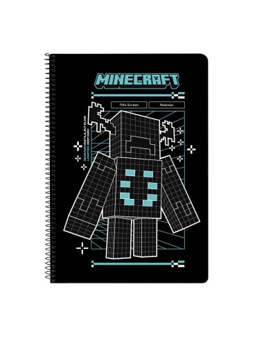 Libreta Folio 80 H. Tapas Duras Minecraft "Screen" | Reino Escolar: Mochilas y Regalos