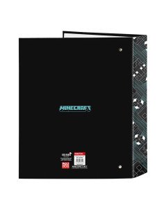 Carpeta F. 4 Anillas 35Mm Lomo Ancho Minecraft "Screen" | Reino Escolar: Mochilas y Regalos 2