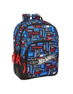 Mochila Doble Adaptable a Carro Hot Wheels | Reino Escolar: Mochilas y Regalos