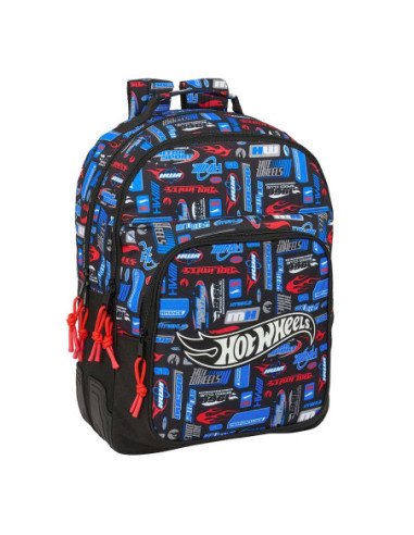 Mochila Doble Adaptable a Carro Hot Wheels | Reino Escolar: Mochilas y Regalos