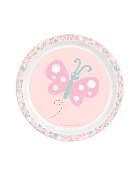 Set de Platos Cubiertos y Vaso SAFTA Preescolar "Mariposa"