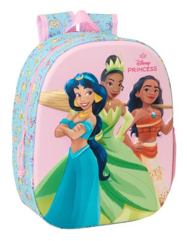 Mochila 3D Princesas Disney 3D | Reino Escolar: Mochilas y Regalos