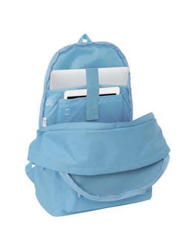 Mochila Doble para Portátil 15.6" + USB Munich Basicos "Azul"