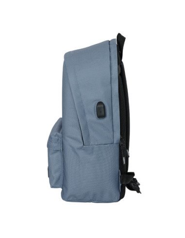 Mochila Doble Para Portatil 15.6" + Usb Munich Basicos "Gris" | Reino Escolar: Mochilas y Regalos