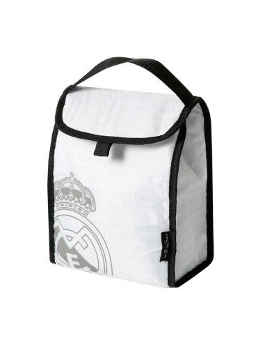 Porta-Alimentos Térmico Plegable Blanco Real Madrid | Reino Escolar: Mochilas y Regalos