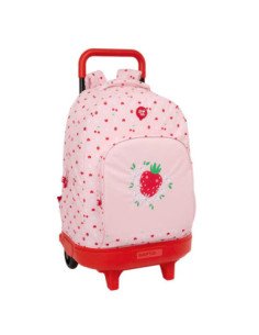Mochila Grande con Ruedas Compact Extraible Glowlab "Frutitas" | Reino Escolar: Mochilas y Regalos