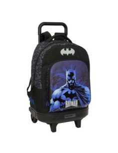 Mochila Grande con Ruedas Compact Extraible Batman | Reino Escolar: Mochilas y Regalos