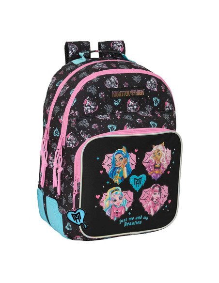 Mochila Doble Adaptable a Carro Monster High | Reino Escolar