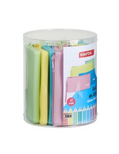 Set 12 Portatodo Planos Silicona Surt. Safta | Reino Escolar: Mochilas y Regalos