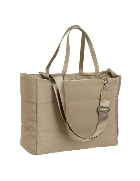 Bolso Con Bolsillo Para Portatil 14.1'' Moos Capsula Acolchado "Camel" | Reino Escolar: Mochilas y Regalos