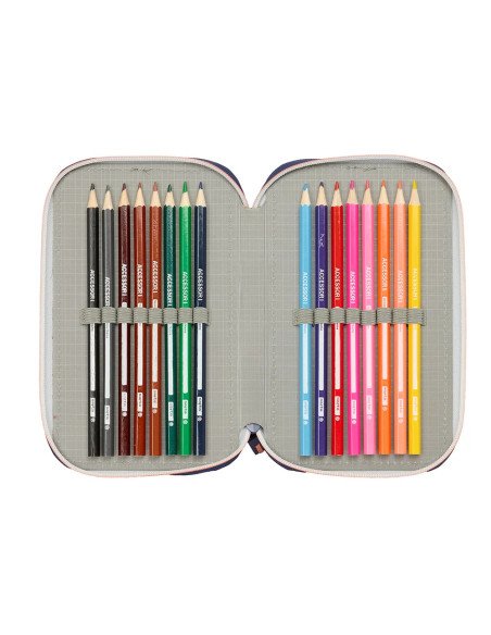 Plumier Triple 37 Pcs F.C.Barcelona 2ª Equipacion | Reino Escolar: Mochilas y Regalos