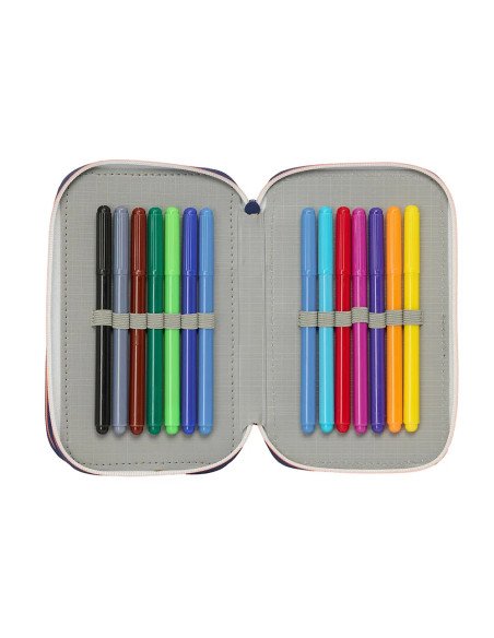 Plumier Triple 37 Pcs F.C.Barcelona 2ª Equipacion | Reino Escolar: Mochilas y Regalos